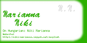 marianna niki business card